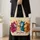 Colorful Cartoon Horse Friends for Everyday Outings and Cheerful Gifts for Horse Lovers Quilted Tote Bag - 4