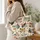 Colorful Patchwork Cat Faces for Cozy Everyday Errands and Thoughtful Gifts for Cat Lovers Quilted Tote Bag - 3