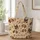 Southwest Dog Faces and Cactus Motifs for Travel, Beach and Everyday Errands Quilted Tote Bag - 1