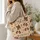 Southwest Dog Faces and Cactus Motifs for Travel, Beach and Everyday Errands Quilted Tote Bag - 3
