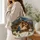 Nativity Scene With Mary, Joseph and Baby Jesus for a Christian Christmas Gift Quilted Tote Bag - 3
