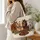 Four Horse Heads Christmas Equestrian Keepsake for Horse Lovers and Riders Quilted Tote Bag - 3