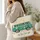 Turquoise Vintage Camper With Wildflowers for Boho Road Trips and Travel Gifts Quilted Tote Bag - 3