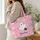 Kawaii Cat Ghosts with Pink Halloween Charm for Spooky Season Gift Giving Quilted Tote Bag - 3