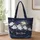 Celestial Ghosts Under a Starry Moon for Halloween Night Out and Everyday Spooky Style Quilted Tote Bag - 1