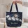 Celestial Ghosts Under a Starry Moon for Halloween Night Out and Everyday Spooky Style Quilted Tote Bag - 5