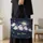 Celestial Ghosts Under a Starry Moon for Halloween Night Out and Everyday Spooky Style Quilted Tote Bag - 4