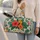 Tropical Monstera Leaves and Citrus Dots for Sunny Beach Getaways and Island Travel Quilted Weekend Bag - 2