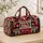 Red Plaid Hearts and Paw Prints for Dog Lovers on Cozy Weekend Getaways and Travel Quilted Weekend Bag - 4