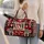 Red Plaid Hearts and Paw Prints for Dog Lovers on Cozy Weekend Getaways and Travel Quilted Weekend Bag - 2
