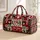 Red Plaid Hearts and Paw Prints for Dog Lovers on Cozy Weekend Getaways and Travel Quilted Weekend Bag - 1