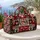 Red Plaid Hearts and Paw Prints for Dog Lovers on Cozy Weekend Getaways and Travel Quilted Weekend Bag - 5