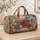 Vintage Red And Blue Garden Florals For Relaxed Weekend Getaways And Resort Travel Quilted Weekend Bag - 4
