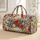 Vintage Red And Blue Garden Florals For Relaxed Weekend Getaways And Resort Travel Quilted Weekend Bag - 1