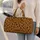 Leopard Spots And Golden Ochre For Beach Days And Weekend Travel Adventures Quilted Weekend Bag - 2