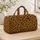 Leopard Spots And Golden Ochre For Beach Days And Weekend Travel Adventures Quilted Weekend Bag - 4
