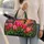Pink Tulip Blooms and Sunset Hues for Spring Getaways and Garden Escapes Travel Quilted Weekend Bag - 2