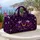 Neon Halloween Ghosts, Pumpkins And Spiderwebs For Spooky Seasonal Getaways And Parties Quilted Weekend Bag - 5
