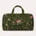 Pink Wildflower Vines on Deep Olive for Garden Getaways and Relaxed Vacation Style Quilted Weekend Bag - 6