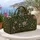 Pink Wildflower Vines on Deep Olive for Garden Getaways and Relaxed Vacation Style Quilted Weekend Bag - 5