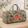 Peach Rose and Teal Botanical Florals for Sunny Beach Days and Relaxed Weekend Getaways Quilted Weekend Bag - 4