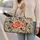 Peach Rose and Teal Botanical Florals for Sunny Beach Days and Relaxed Weekend Getaways Quilted Weekend Bag - 2