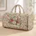 Blush Hearts and Daisy Botanicals for Beach Days, Summer Travel, and Coastal Getaways Quilted Weekend Bag - 1