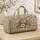 Blush Hearts and Daisy Botanicals for Beach Days, Summer Travel, and Coastal Getaways Quilted Weekend Bag - 4