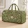 Sage Green Wildflower Meadow for Bohemian Travel and Relaxed Weekend Getaways Quilted Weekend Bag - 1