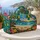 Tropical Palm Beach Coastline Floral Scene for Sunny Getaways and Resort Escapes Quilted Weekend Bag - 5