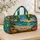 Tropical Palm Beach Coastline Floral Scene for Sunny Getaways and Resort Escapes Quilted Weekend Bag - 4