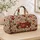 Cocoa Mugs and Peppermint Florals for Cozy Holiday Getaways and Resort Escapes Quilted Weekend Bag - 4