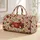 Cocoa Mugs and Peppermint Florals for Cozy Holiday Getaways and Resort Escapes Quilted Weekend Bag - 1