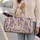 Lavender Botanical Sprigs for Relaxed Beach Days and Sunlit Summer Holiday Getaways Quilted Weekend Bag - 2