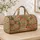 Bohemian Terracotta Sage Patchwork Motifs for Beachside Getaways and Summer Travel Quilted Weekend Bag - 4