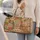 Bohemian Terracotta Sage Patchwork Motifs for Beachside Getaways and Summer Travel Quilted Weekend Bag - 2