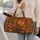 Leopard Spots and Sunset Hues for Beach Days and Bohemian Getaways Quilted Weekend Bag - 2