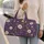 Purple Wildflower Blooms for Bohemian Weekend Getaways and Relaxed Travel Lovers Quilted Weekend Bag - 2