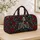 Ivory Skeleton and Crimson Roses for Halloween Getaways and Autumn Weekend Adventures Quilted Weekend Bag - 4