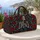 Ivory Skeleton and Crimson Roses for Halloween Getaways and Autumn Weekend Adventures Quilted Weekend Bag - 5