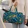 Teal Sea Turtle Coastal Art for Beach Trips and Tropical Getaways Quilted Weekend Bag - 2