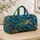 Teal Sea Turtle Coastal Art for Beach Trips and Tropical Getaways Quilted Weekend Bag - 4