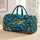Teal Sea Turtle Coastal Art for Beach Trips and Tropical Getaways Quilted Weekend Bag - 1