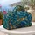 Teal Sea Turtle Coastal Art for Beach Trips and Tropical Getaways Quilted Weekend Bag - 5