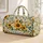 Sunflowers and Cream Roses for Beach Getaways, Summer Holidays and Bohemian Travel Style Quilted Weekend Bag - 1