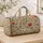 Wildflower Botanical Florals for Beach Getaways, Weekend Escapes and Summer Travel Quilted Weekend Bag - 4