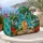 Tropical Surfboards and Palm Trees for Sunny Beach Getaways and Coastal Vacation Travel Quilted Weekend Bag - 5