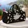 Ivory Halloween Ghosts and Stars for Spooky Seasonal Getaways and Fall Adventures Quilted Weekend Bag - 5