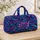 Violet Blue Radiating Waves for Coastal Getaways, Beach Days, and Summer Travel Quilted Weekend Bag - 4