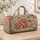 Coral Peony and Rose Blooms for Coastal Getaways and Relaxed Summer Beach Days Quilted Weekend Bag - 4